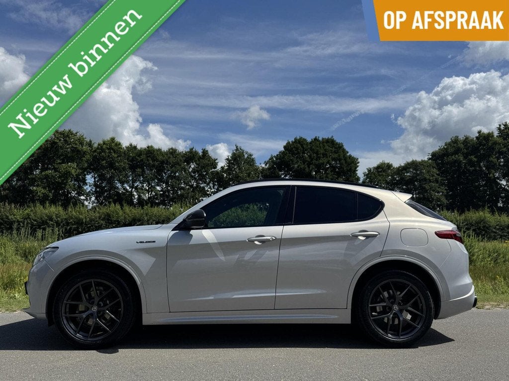 Alfa Romeo Stelvio 2.0t Q4 280pk Veloce, my21, Perla Lunare,, Auto's, Alfa Romeo, Bedrijf, Te koop, Stelvio, 4x4, ABS, Achteruitrijcamera