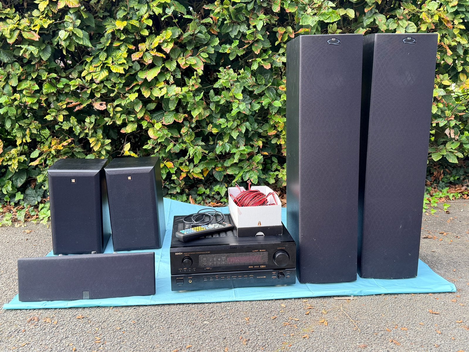 Denon AVR-3801 Home Cinema Set – compleet met 5 KEF-boxen, Ophalen, Gebruikt, 120 tot 150 watt, Overige merken