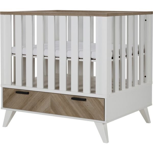 Interbaby box met lade wit/ visgraatmotief, Ophalen, Zo goed als nieuw, Minder dan 140 cm, Minder dan 70 cm
