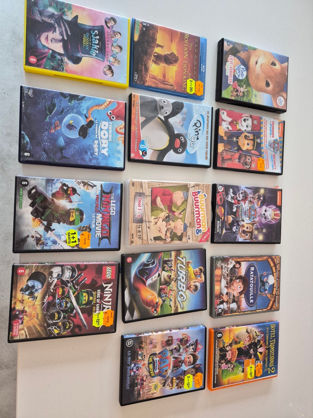 Diverse kinderfilms en series op DVD, Ophalen, Gebruikt, Animatie, Alle leeftijden