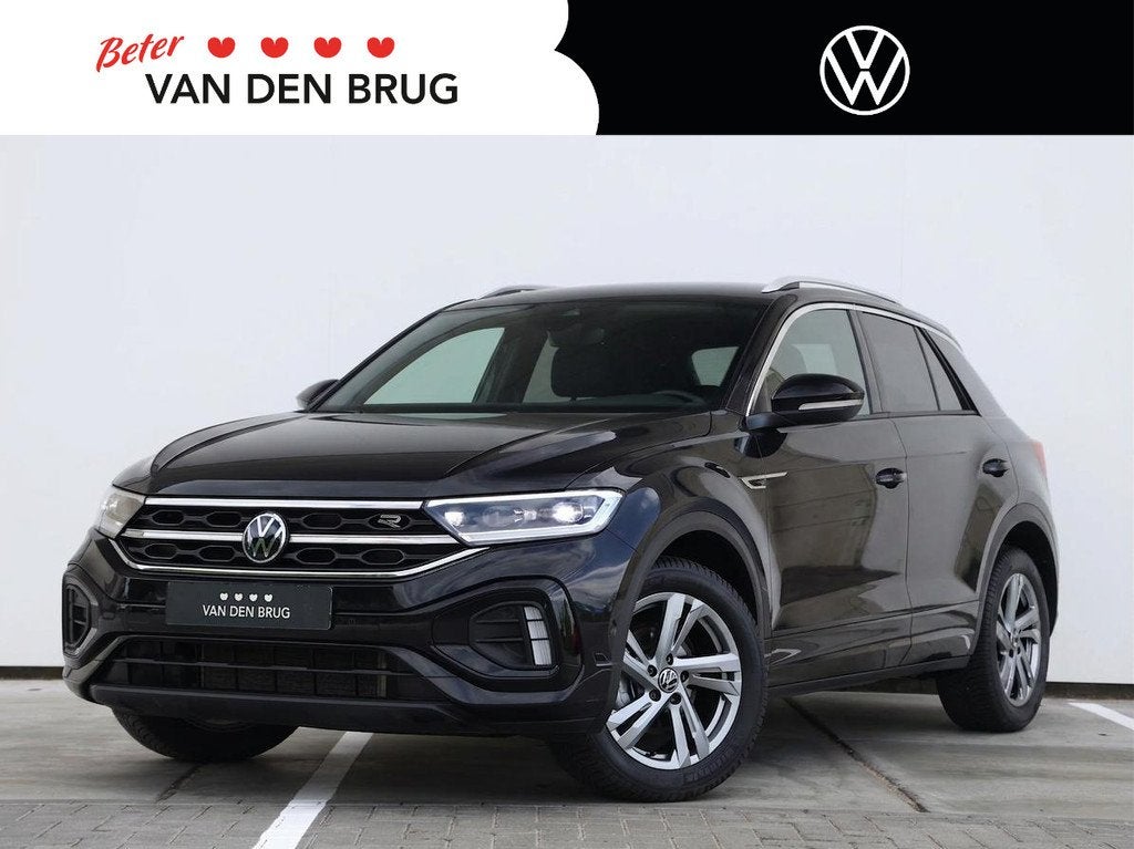 Volkswagen T-Roc 1.0 TSI R-Line 110PK | Led plus | Trekhaak, Voorwielaandrijving, Gebruikt, Zwart, Bedrijf