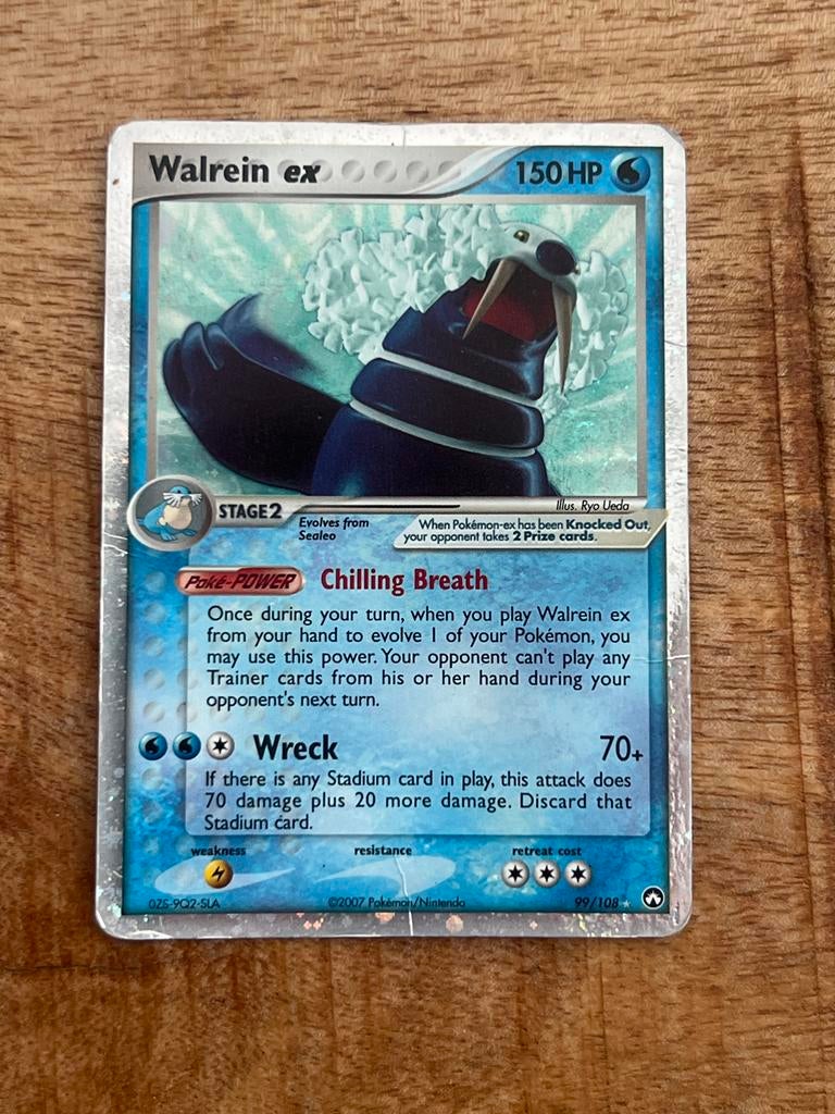 Walrein ex Pokémonkaart 075/092 SLA, Ophalen of Verzenden, Gebruikt, Losse kaart