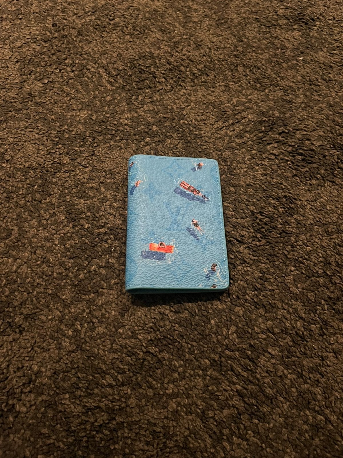 Louis Vuitton portemonnee blauw met patroon, goede staat, Sieraden, Tassen en Uiterlijk, Ophalen of Verzenden, Gebruikt, Blauw