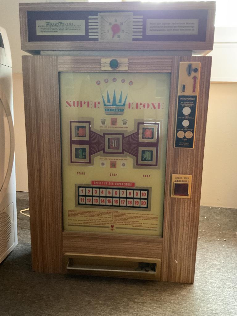Oude Duitse gokkast Super Krone, Verzamelen, Automaten | Gokkasten en Fruitautomaten, Gulden, Ophalen, Gebruikt