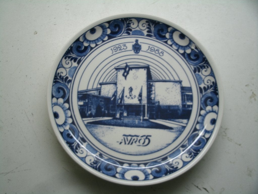 ser 6 ophang bord avro 65 jaar 1923-1988 no 65/466 18cm, Ophalen of Verzenden