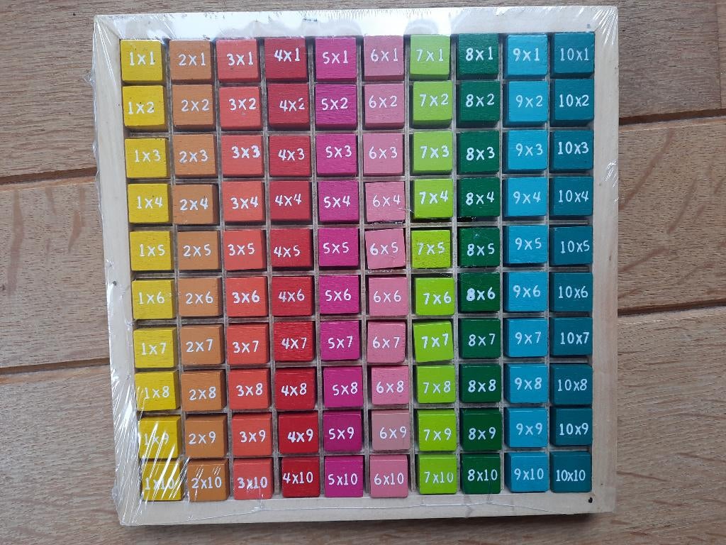 Houten spel tafels leren - nieuw -, Ophalen of Verzenden, Nieuw, Rekenen