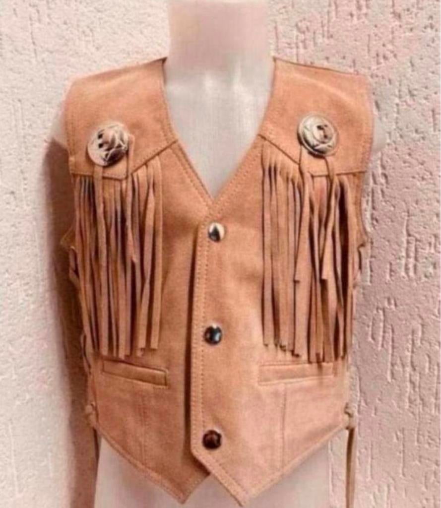 Leuk suède vestje voor jongens en meisjes, vest, hesje,, Ophalen of Verzenden, Nieuw, Jongen of Meisje