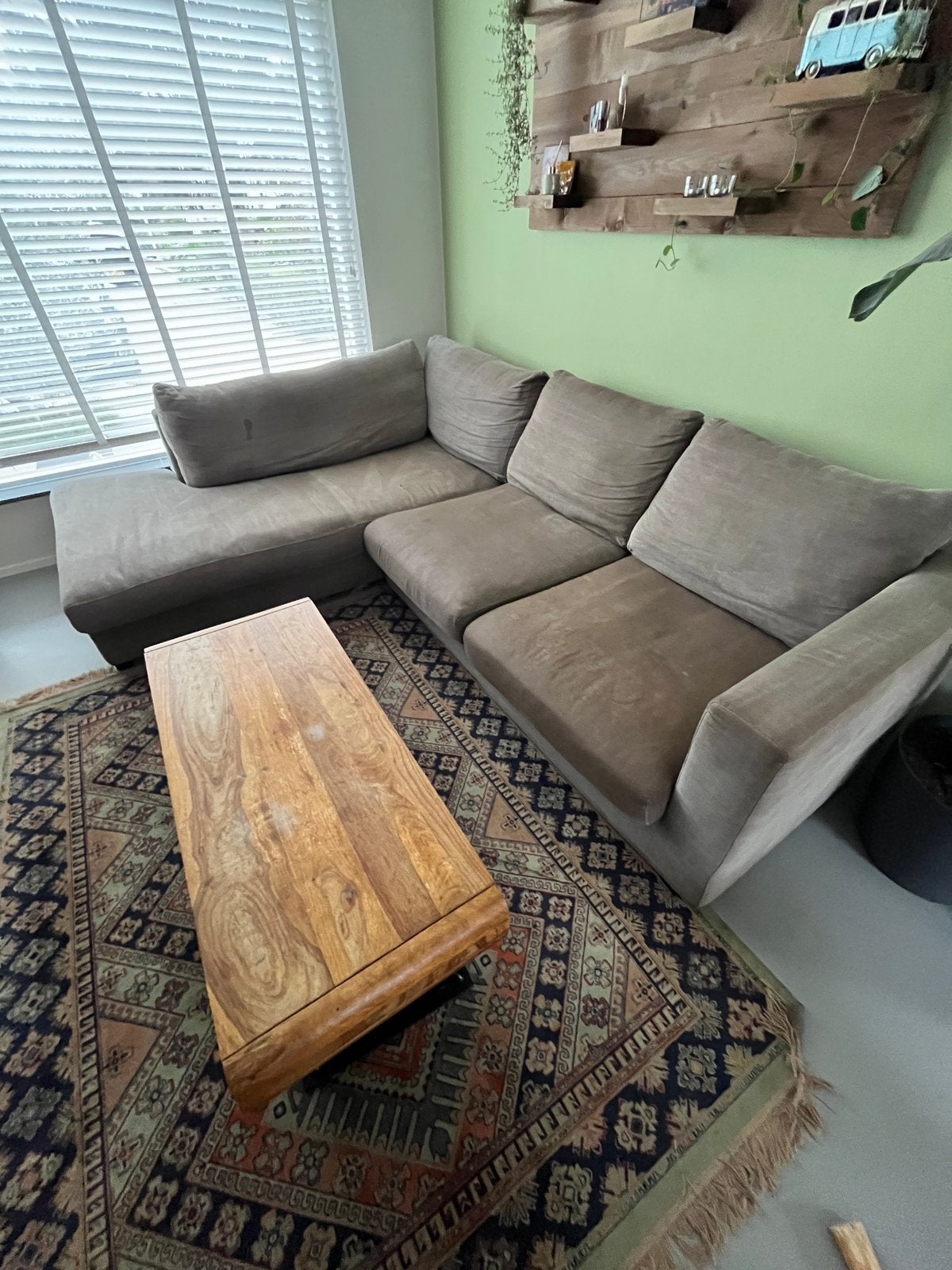 GRATIS - heerlijk grote loungebank / hoekbank, Ophalen, Gebruikt