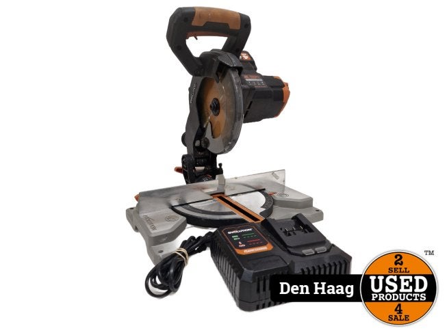 Evolution Power Tools R185CMS-Li Afkortzaag 18V Set, Doe-het-zelf en Verbouw, Gereedschap | Zaagmachines, Flex Ltd., Zo goed als nieuw