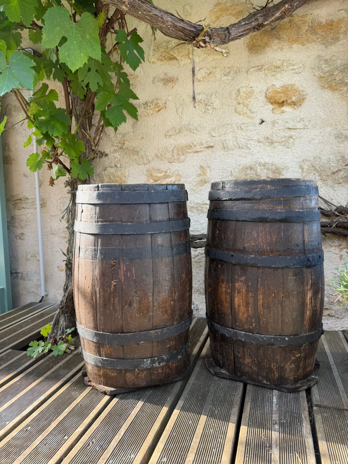 Brocant Franse wijnvaatjes whisky vaatjes, Antiek en Kunst, Curiosa en Brocante, Ophalen of Verzenden