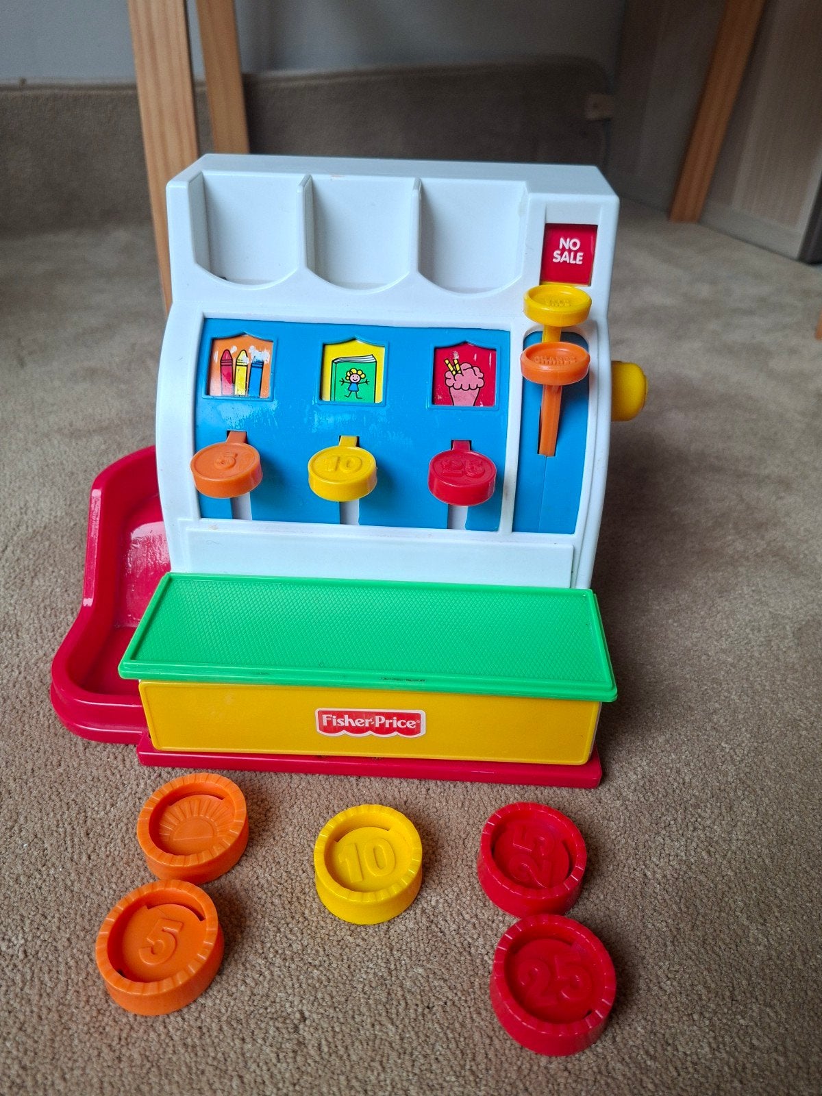 Fisher-Price Kassa Speelgoed met Munten, Kinderen en Baby's, Ophalen, Gebruikt, Speelset, Met geluid
