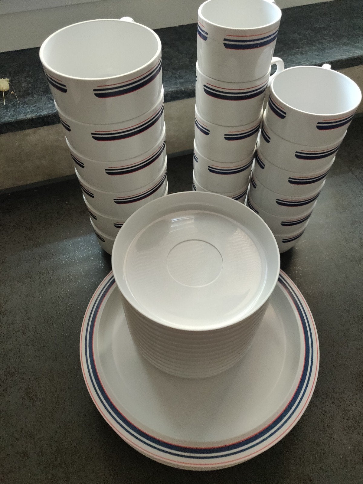 mepal melamine camping servies borden kopjes bekers, Ophalen of Verzenden