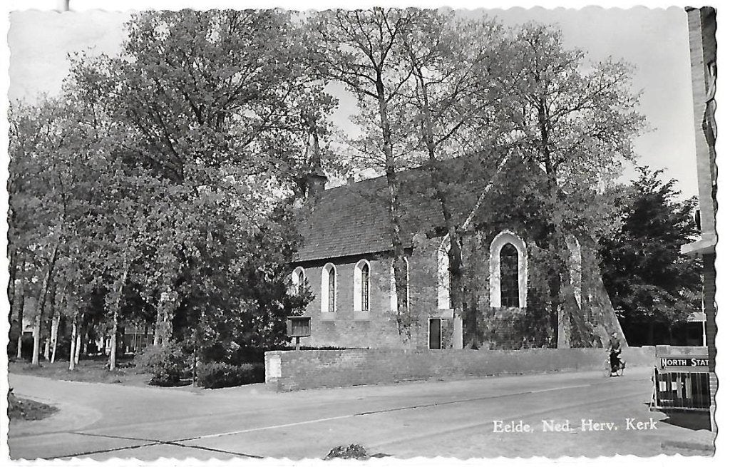 Eelde Ned Herv Kerk Ansichtkaart uit 1958 ( A2171, Verzamelen, Ophalen of Verzenden, 1980 tot heden, Gelopen