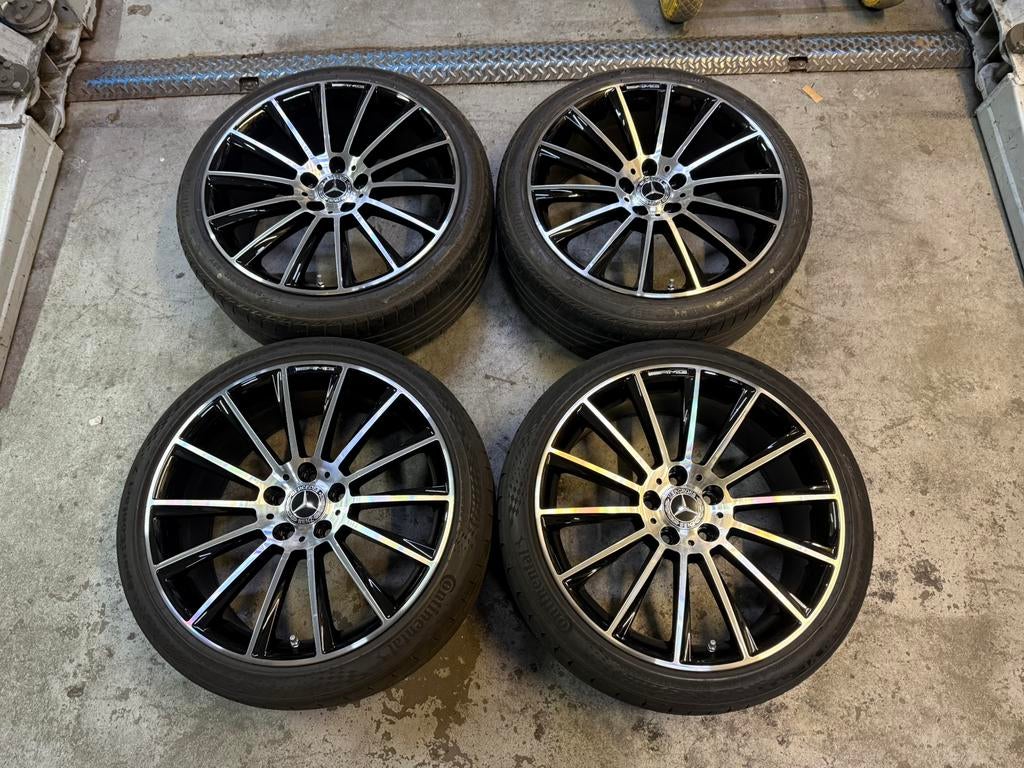 ✅ 19 inch Mercedes AMG GT A B C klasse velgen 5x112 CLA A35, Auto-onderdelen, Banden en Velgen, 19 inch, Gebruikt, Banden en Velgen