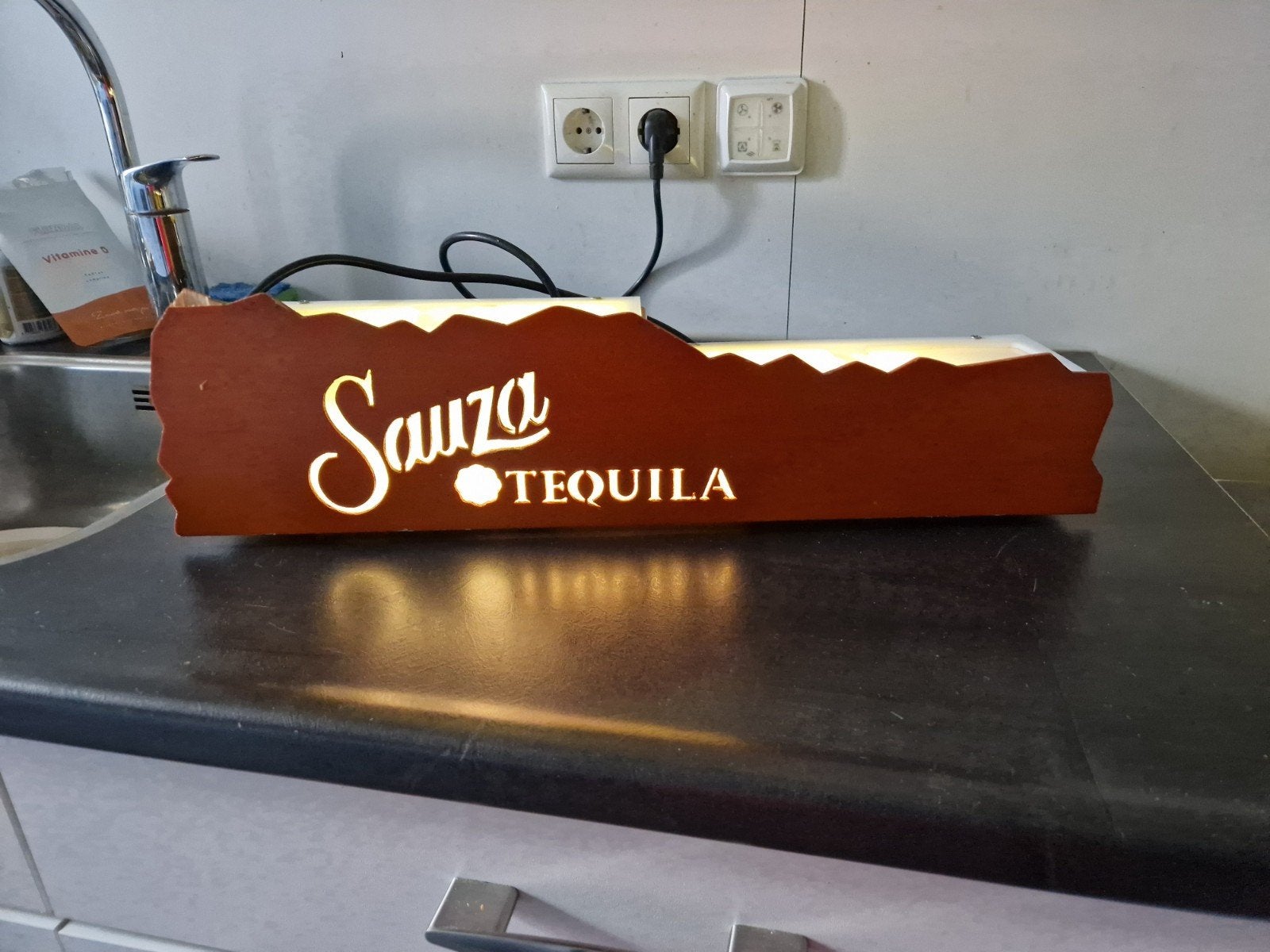 Sauza Tequila  display met verlichting, Verzamelen, Ophalen of Verzenden, Gebruikt, Lichtbak of (neon) lamp