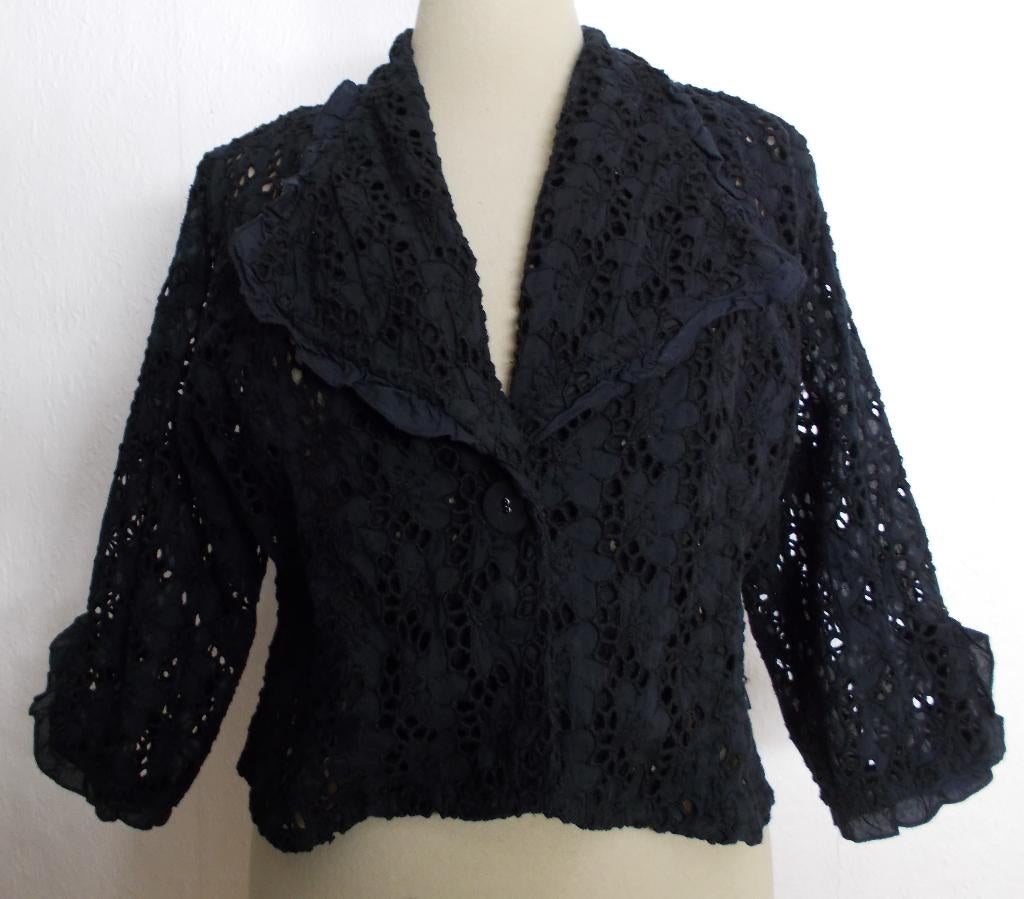 Zwart kantlook top/jasje van Didi! L, Verzenden, Zwart, Maat 42/44 (L), Zo goed als nieuw