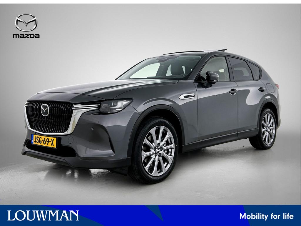 Mazda CX-60 2.5 e-SkyActiv PHEV Exclusive-Line | Panoramadak, Auto's, Automaat, 12 maanden, Zwart, 4 cilinders