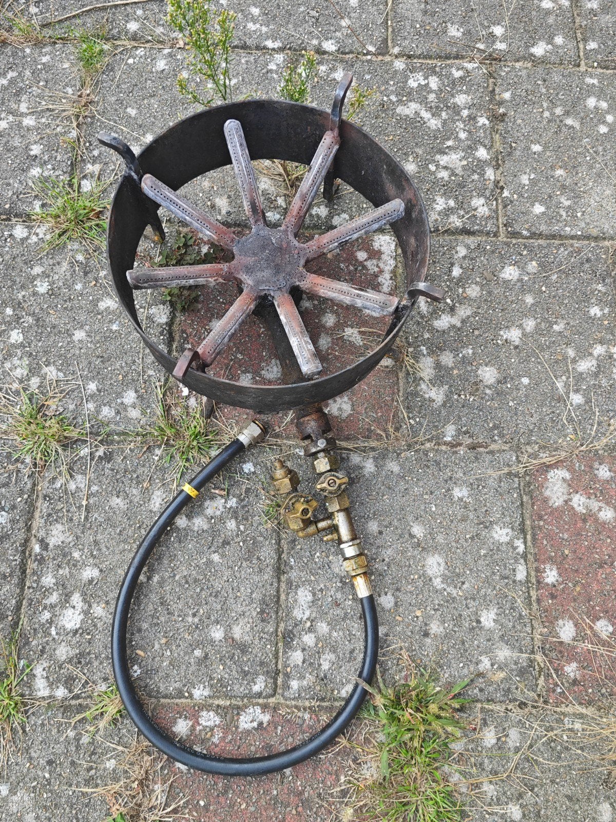 Robuuste gasbrander met slang en regelaar, Tuin en Terras, Ophalen of Verzenden, Gebruikt, Onbekend