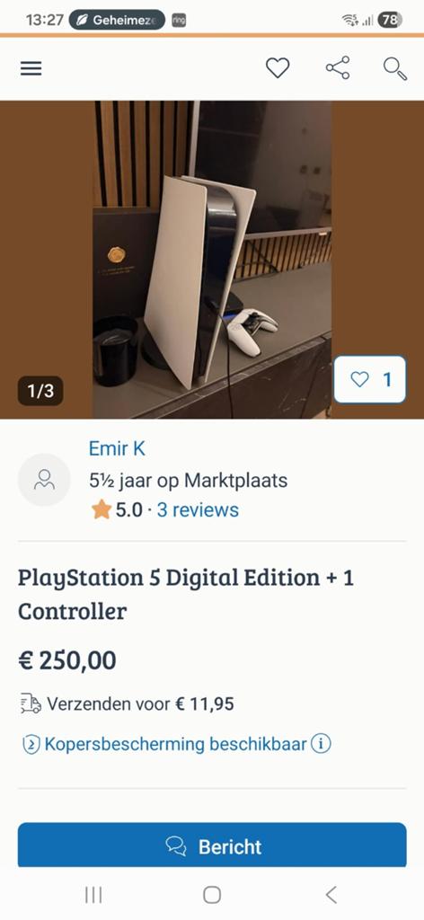 OPLICHTER! PlayStation 5 Digital Edition + Controller, Ophalen of Verzenden