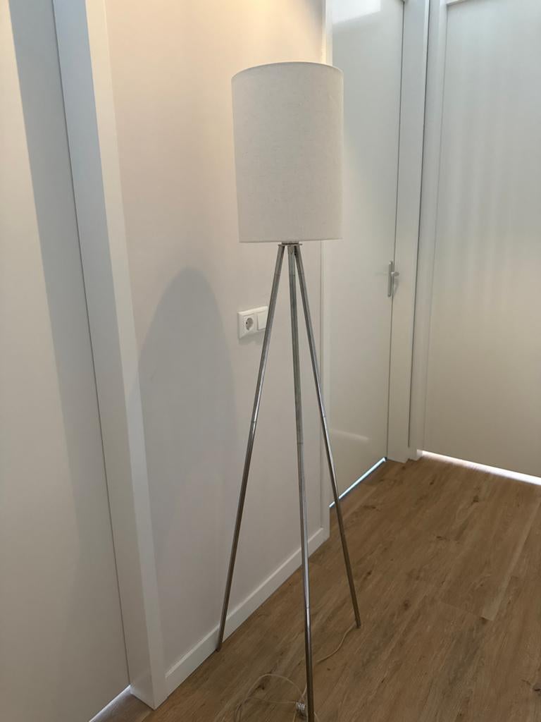 Stijlvolle Zuiver vloerlamp met stoffen kap, Ophalen, Zo goed als nieuw, Metaal, 150 tot 200 cm