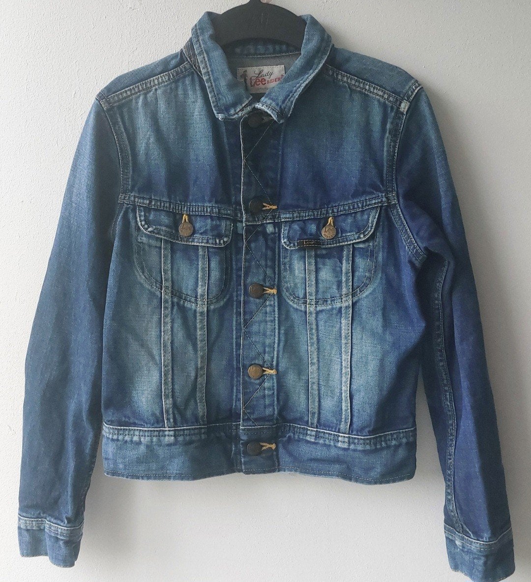 Vintage Lee Riders Trucker denim jacket S, Blauw, Ophalen of Verzenden, Lee, Maat 36 (S)