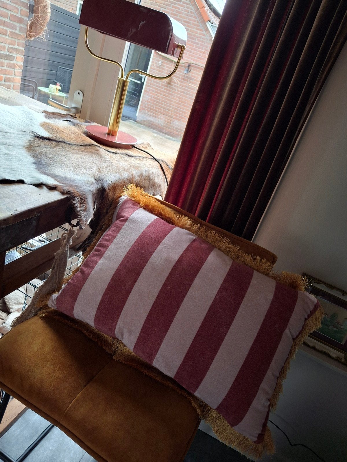 prachtig kussen met goudkleurig niet gebruikt, Huis en Inrichting, Woonaccessoires | Kussens, Ophalen of Verzenden, Wit, Vierkant