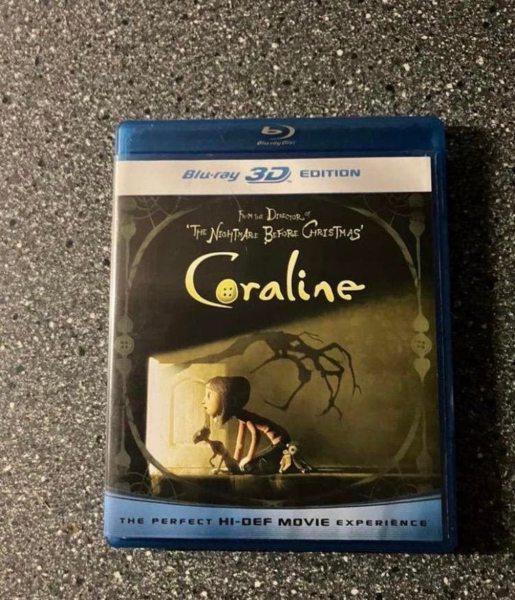 Coraline (2009) Blu-ray 3D, Ophalen of Verzenden, Zo goed als nieuw, 3D Blu-ray, Tekenfilms en Animatie