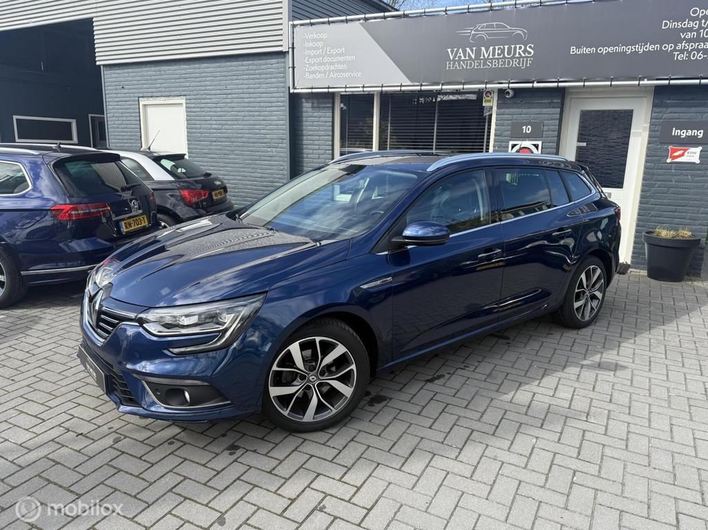 Renault Megane Estate 1.5 dCi Bose, navigatie, led, half led, Auto's, Gebruikt, 4 cilinders, Blauw, Leder en Stof