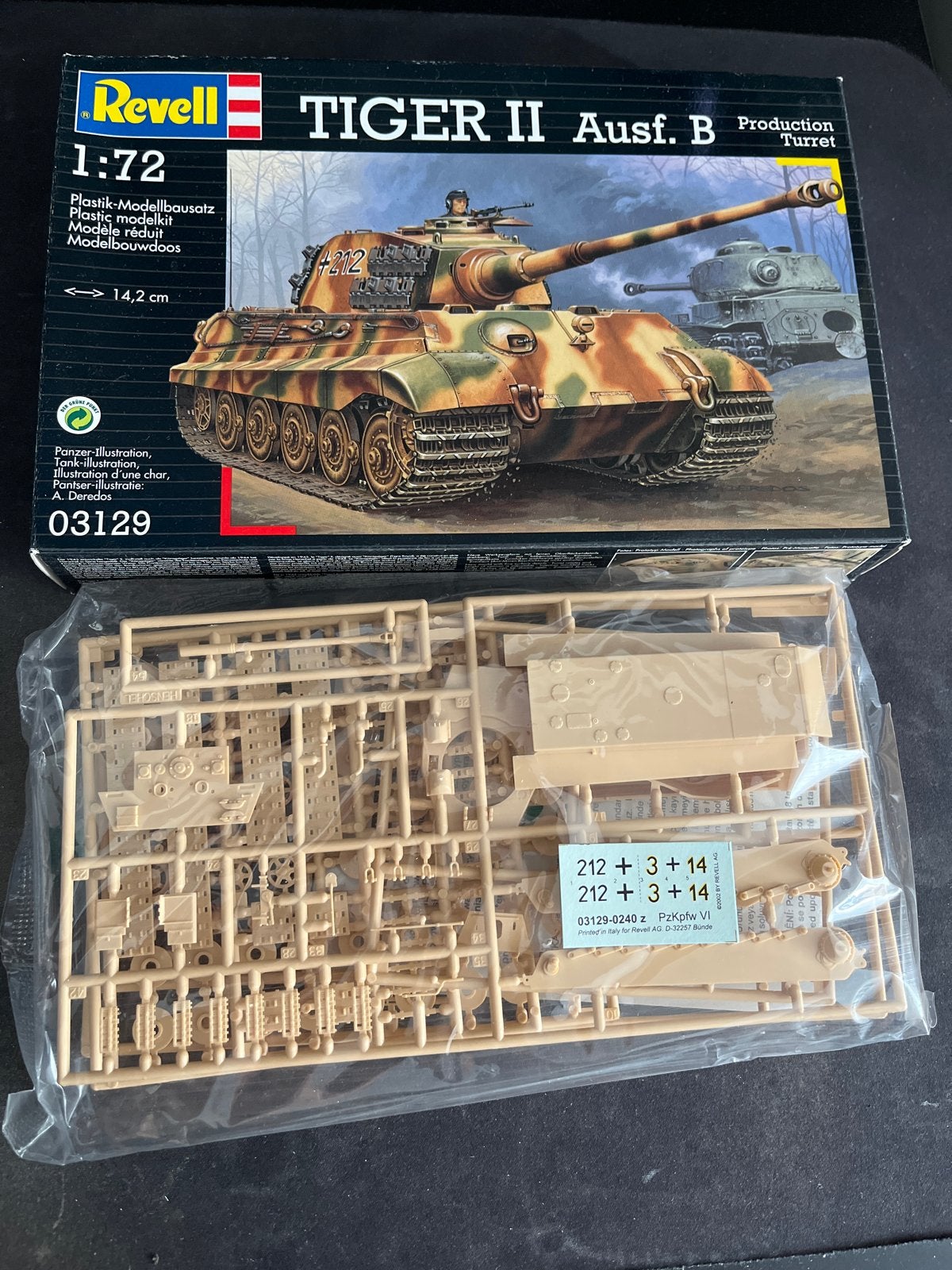 Revell Tiger II Ausf. B 1:72 Modelbouwdoos Tank, Hobby en Vrije tijd, Modelbouw | Auto's en Voertuigen, Revell, Nieuw, Ophalen of Verzenden
