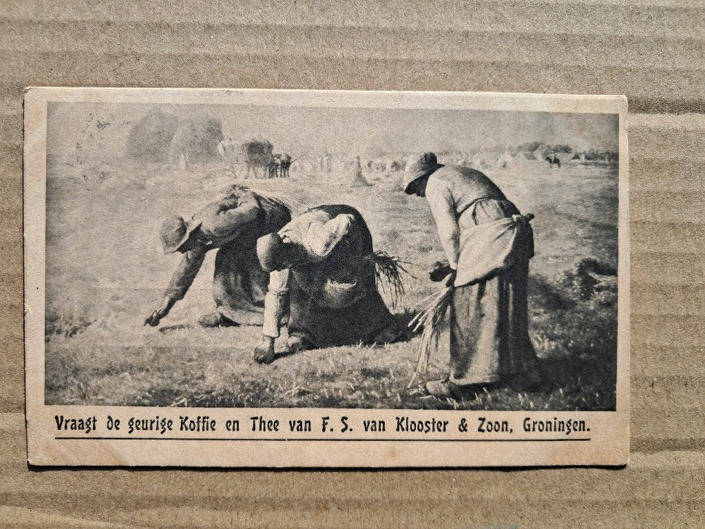 Groningen (5)  - 2 Reclamekaarten: van Klooster & Zoon (190), Verzamelen, Verzenden, Voor 1920, Gelopen, Groningen