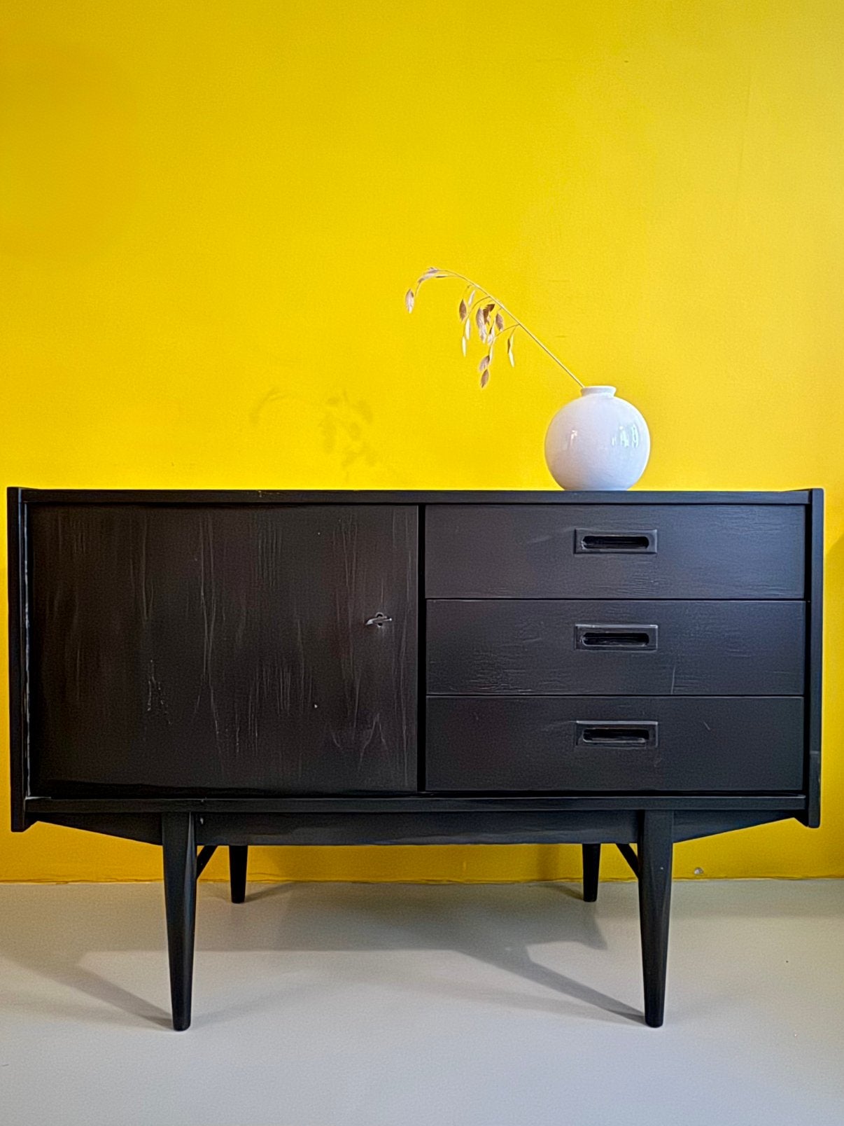 Vintage Dressoir Deens mid century, Gebruikt, 100 tot 150 cm, Deens mid century, Eikenhout
