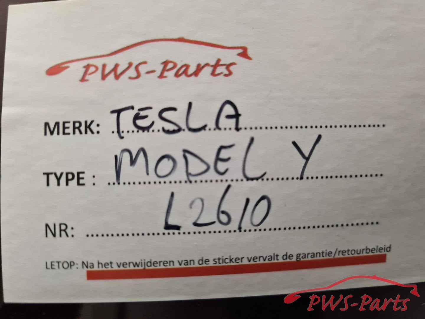 Foto 11 van TESLA MODEL Y VOORBUMPER ORIGINEEL
