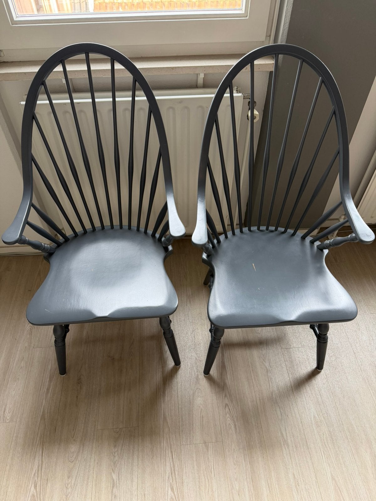 2 grenen eetkamerstoelen, Tuin en Terras, Ophalen, Gebruikt, Hout