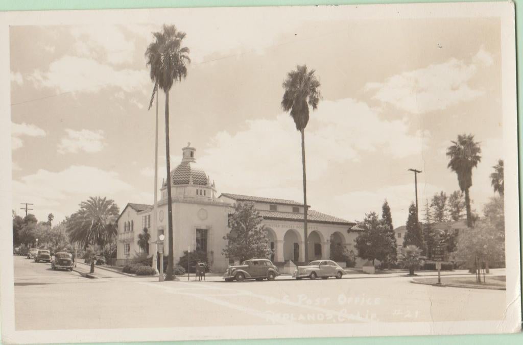 U.S. Postoffice Redlands, Californië, USA ca.1935 fotokaart, Verzenden, 1920 tot 1940, Ongelopen, Buiten Europa