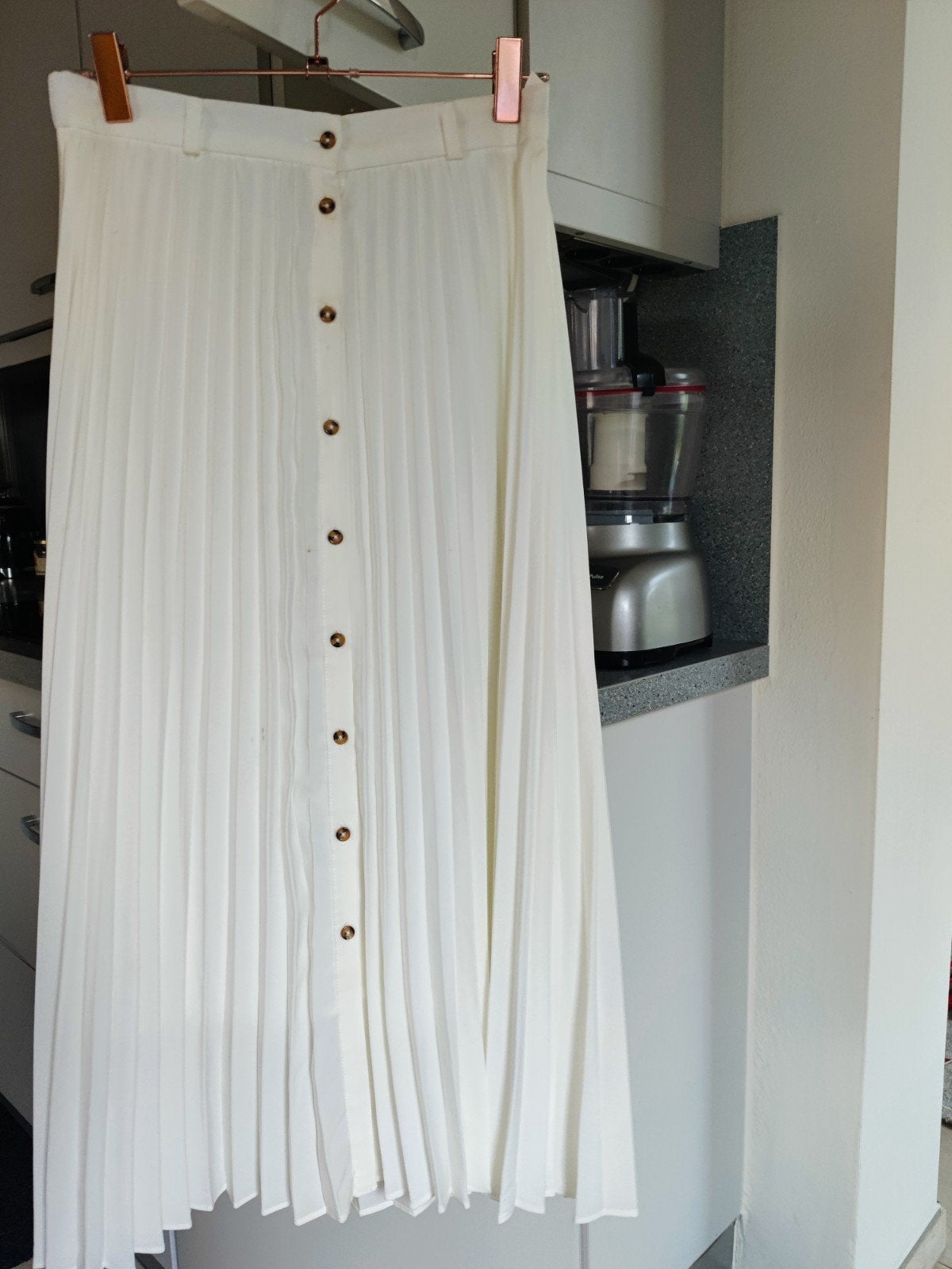 Stradivarius witte plisse rok XS/S, Wit, Nieuw, Ophalen of Verzenden, Maat 34 (XS) of kleiner