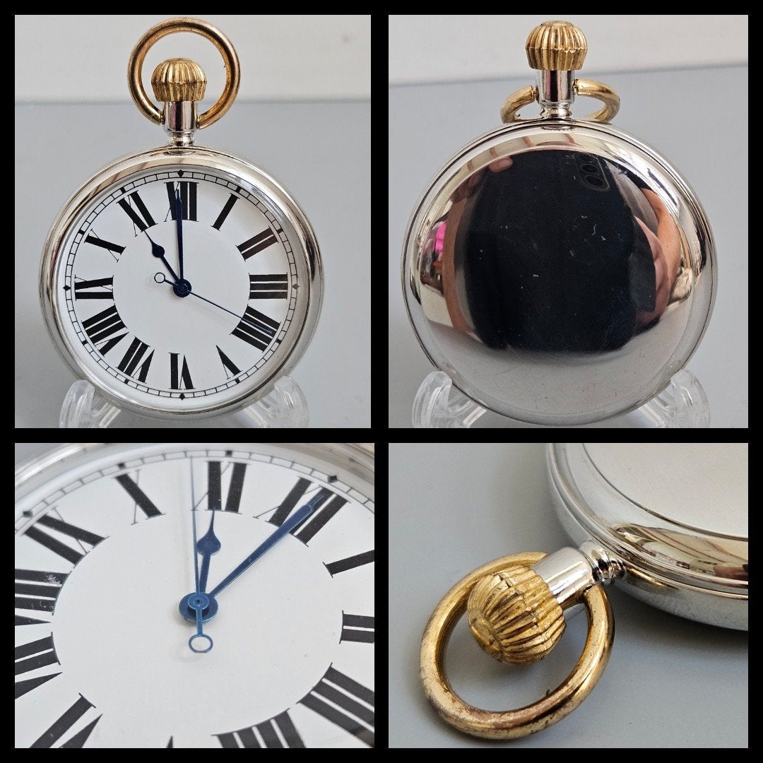 zakhorloge naar antiek voorbeeld.  Romeinse cijferring, Antiek en Kunst, Antiek | Klokken, Ophalen of Verzenden