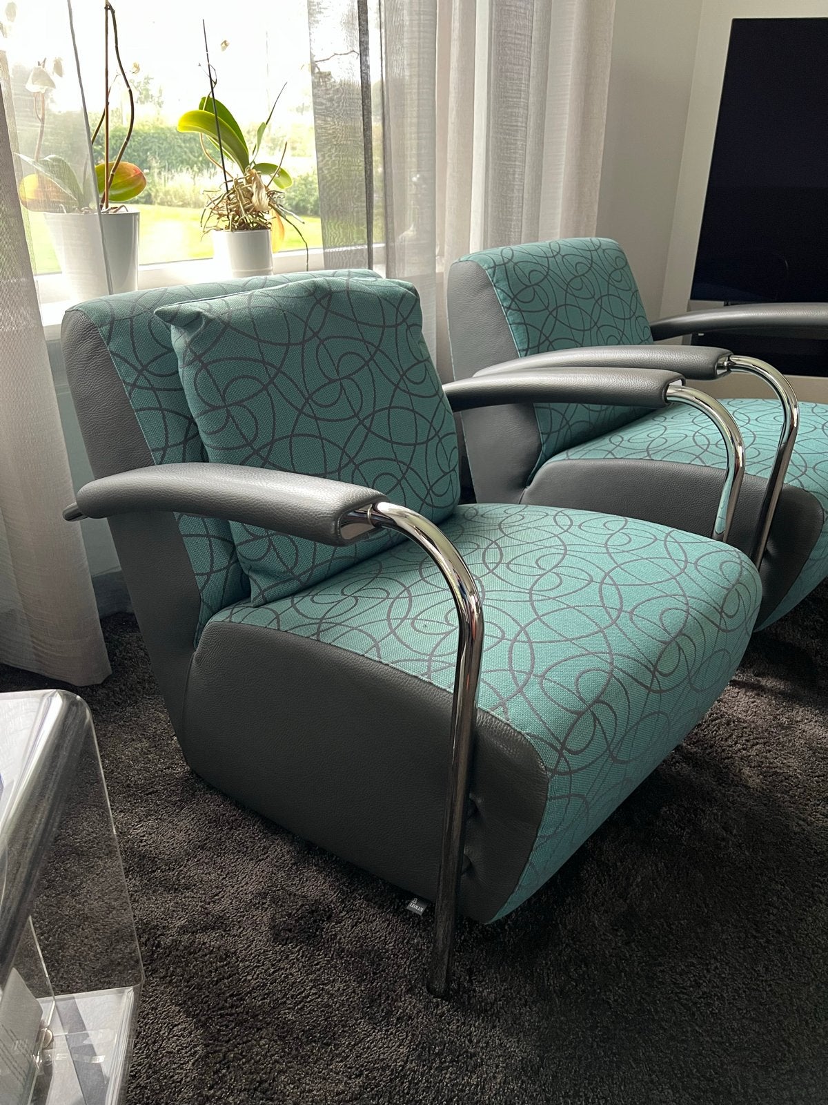 Leolux Scylla fauteuils (2 stuks) in goede staat, Huis en Inrichting, Fauteuils, Zo goed als nieuw, Ophalen