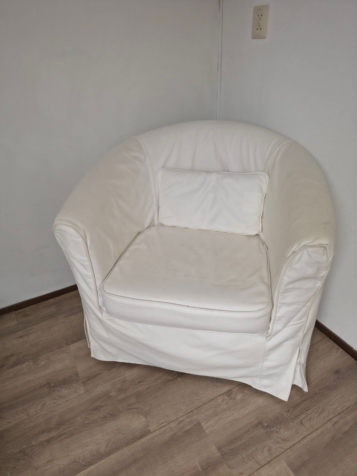 Witte IKEA TULLSTA fauteuil, Ophalen, 75 tot 100 cm, 50 tot 75 cm