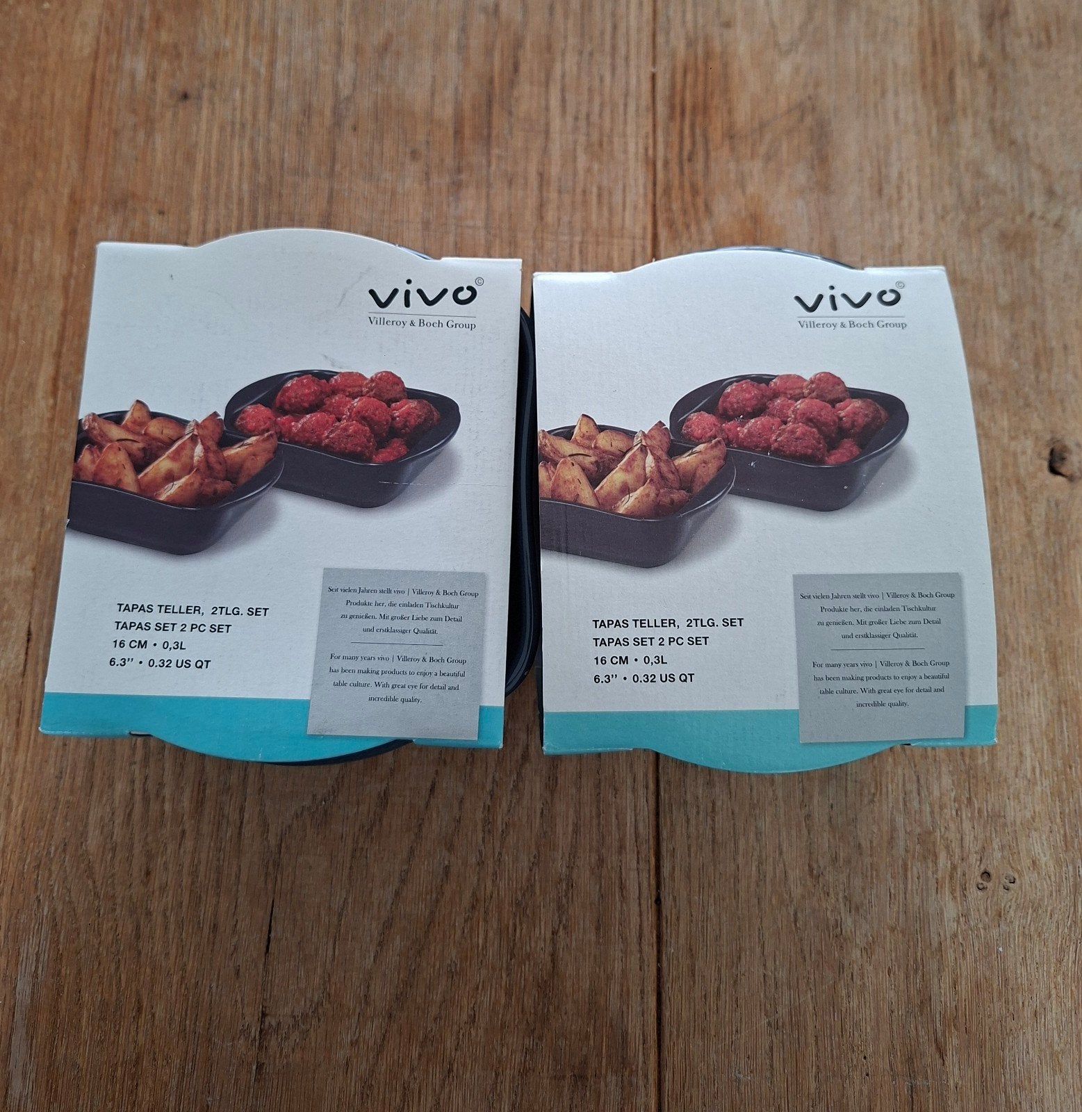 Vivo Villeroy & Boch Tapas Schalen Set (2 stuks) - Nieuw, Nieuw, Ophalen of Verzenden, Zwart, Steen/keramiek