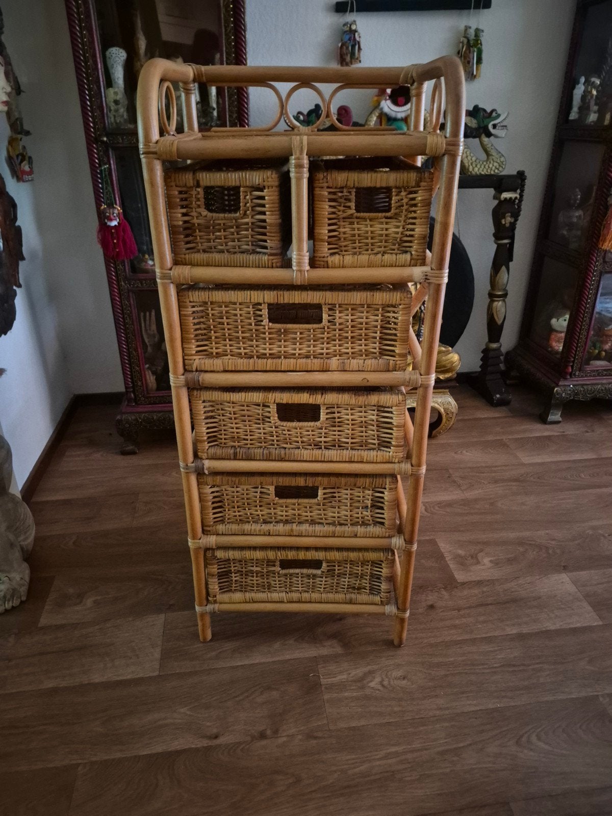 Rotan ladekastje met 6 manden, Ophalen, Overige materialen, Minder dan 50 cm, Gebruikt