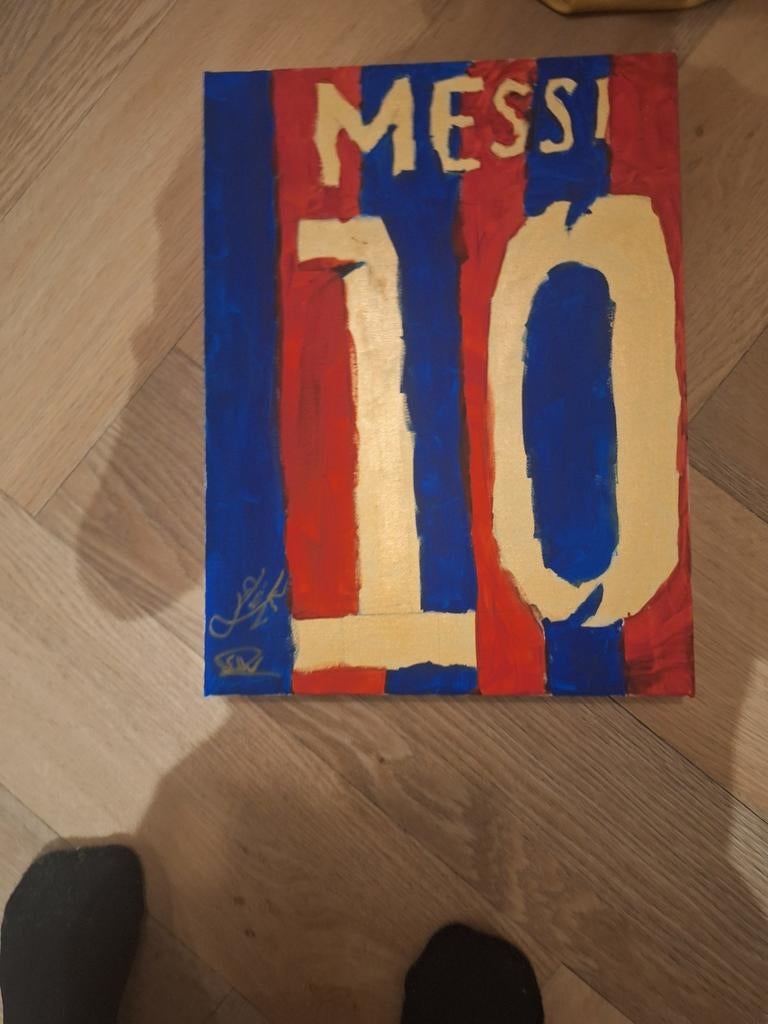 Uniek Messi Schilderij - Barcelona #10, Ophalen of Verzenden