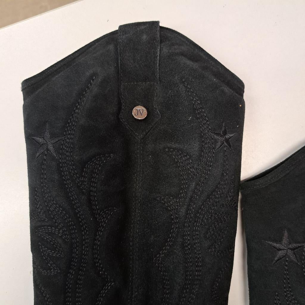 Josh V cowboy laarzen zwart echt suede (+vlek) 37 nr 50093, Josh V, Hoge laarzen, ., Zwart