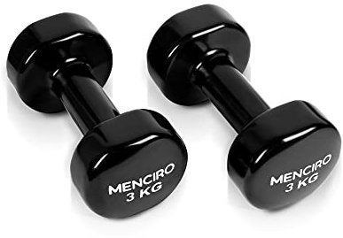 MENCIRO Dumbbells Set van 2 x 3 kg Zwart Gewichten  Zwart, Ophalen of Verzenden, Nieuw, Dumbbell