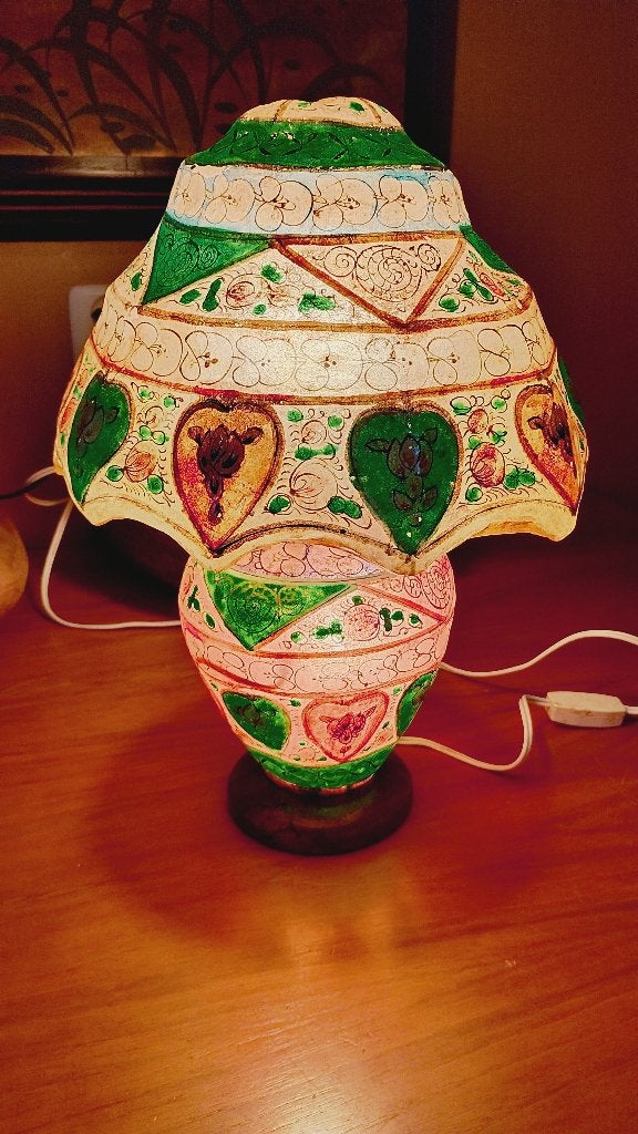 Oosterse handgemaakte Kuppi lamp kamelen leer Afghanistan, Ophalen of Verzenden