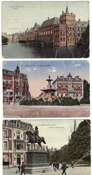 3x oud 's Gravenhage /Den Haag1907 t/m 1922 . voor € 2,95, Ophalen, Voor 1920, Gelopen, Zuid-Holland