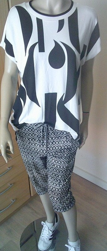 ZOSO 3/4  z/w printbroek maat L, Maat 42/44 (L), Driekwart, Gedragen, Zoso