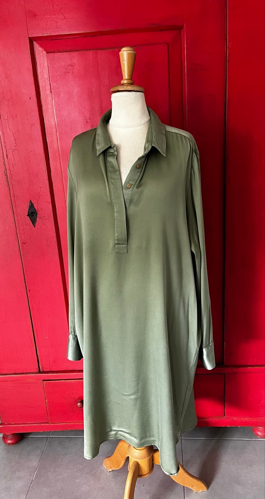 Femmes du Sud schitterende groene jurk XL, Verzenden, Maat 46/48 (XL) of groter, Knielengte, Gedragen