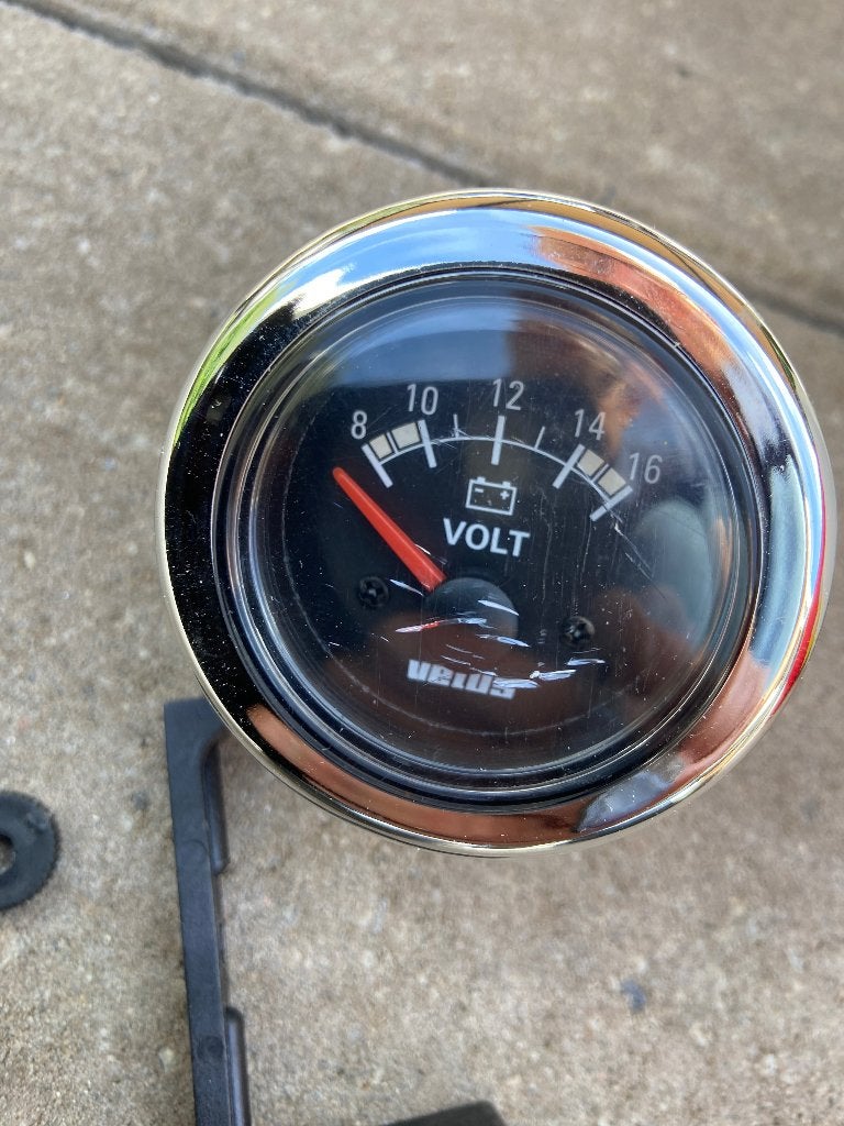 Voltmeter Vetus 52 mm, Ophalen of Verzenden, Gebruikt, Overige typen