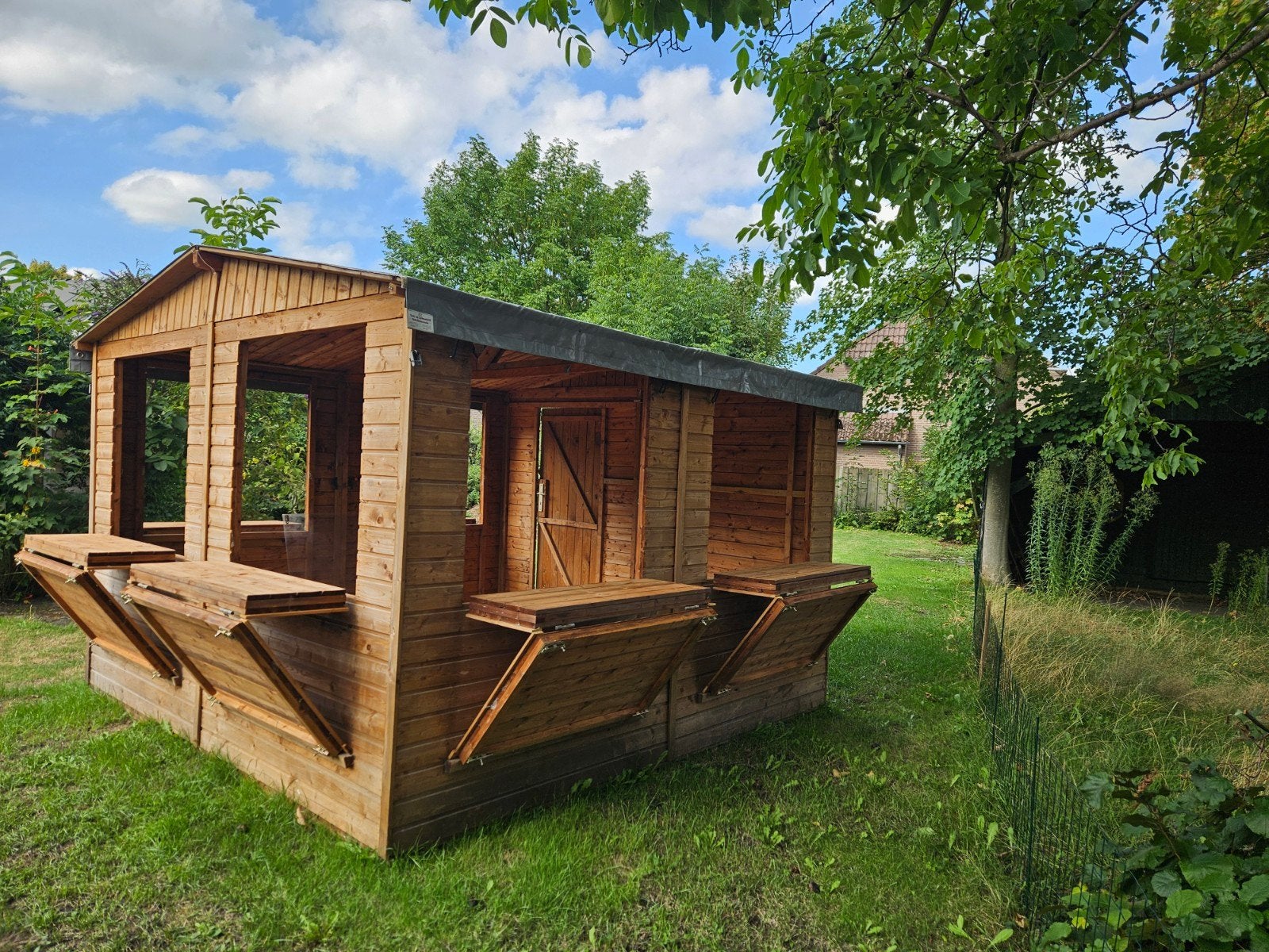 Houten Kiosk 3x3 meter - Ideaal voor evenementen, Ophalen