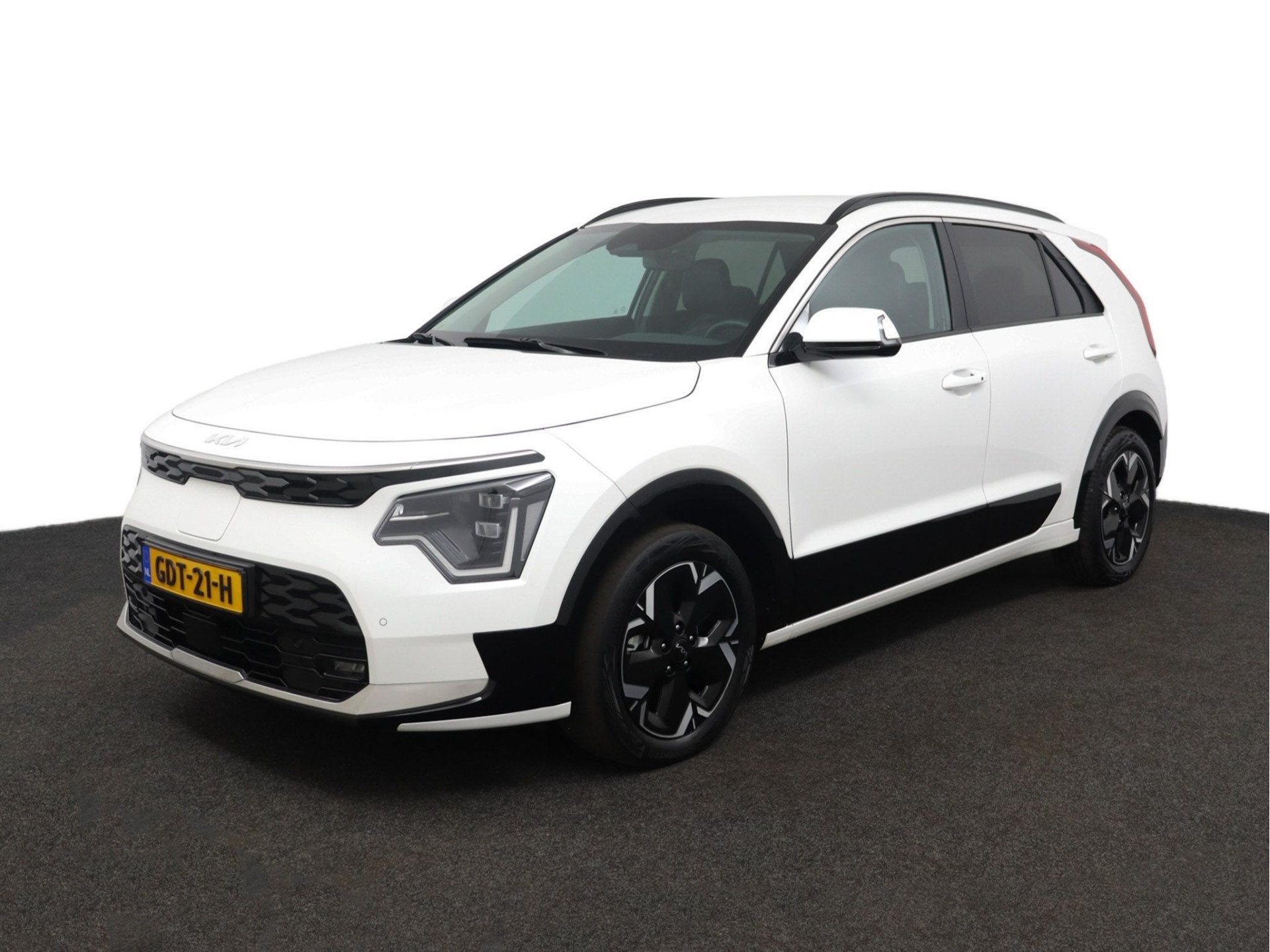 Kia Niro EV Edition Advanced 64.8 kWh Navigatie - Achteruitr, 1657 kg, Leder en Stof, Wit, Origineel Nederlands